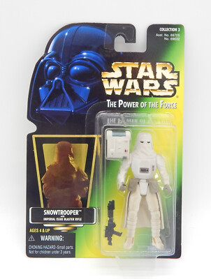 Hasbro STAR WARS POTF 2 Snowtrooper - green Card - Holo Sticker - MOC Neu/OVP