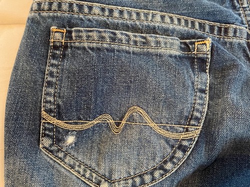 Pantalones de mezclilla para mujer Pepe London talla 26 x 32 ajuste novio cintura regular cónica - Imagen 10 de 11