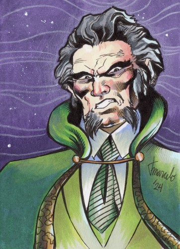 ORIGINAL Batman - Ra's al Ghul 1/1 Hand Drawn Sketch Card ACEO Art - Bild 1 von 3