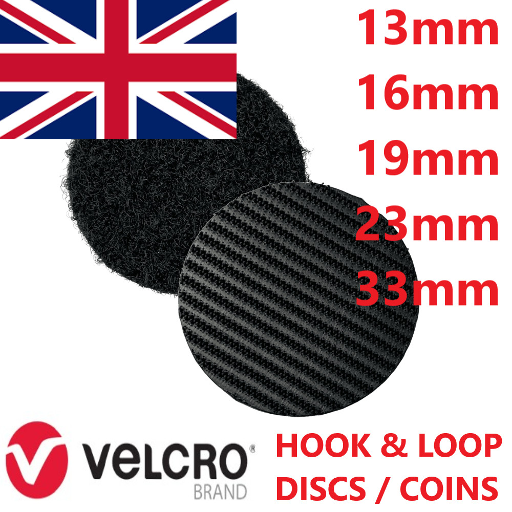 VELCRO stick on Coins Premium Strong Adhesive Hook & Loop Sticky Dots 13mm-33mm