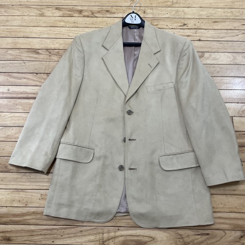 NORM THOMPSON Suede Western Jacket Men 41 R Made USA Tan Brown Academia Blazer - Picture 20 of 23