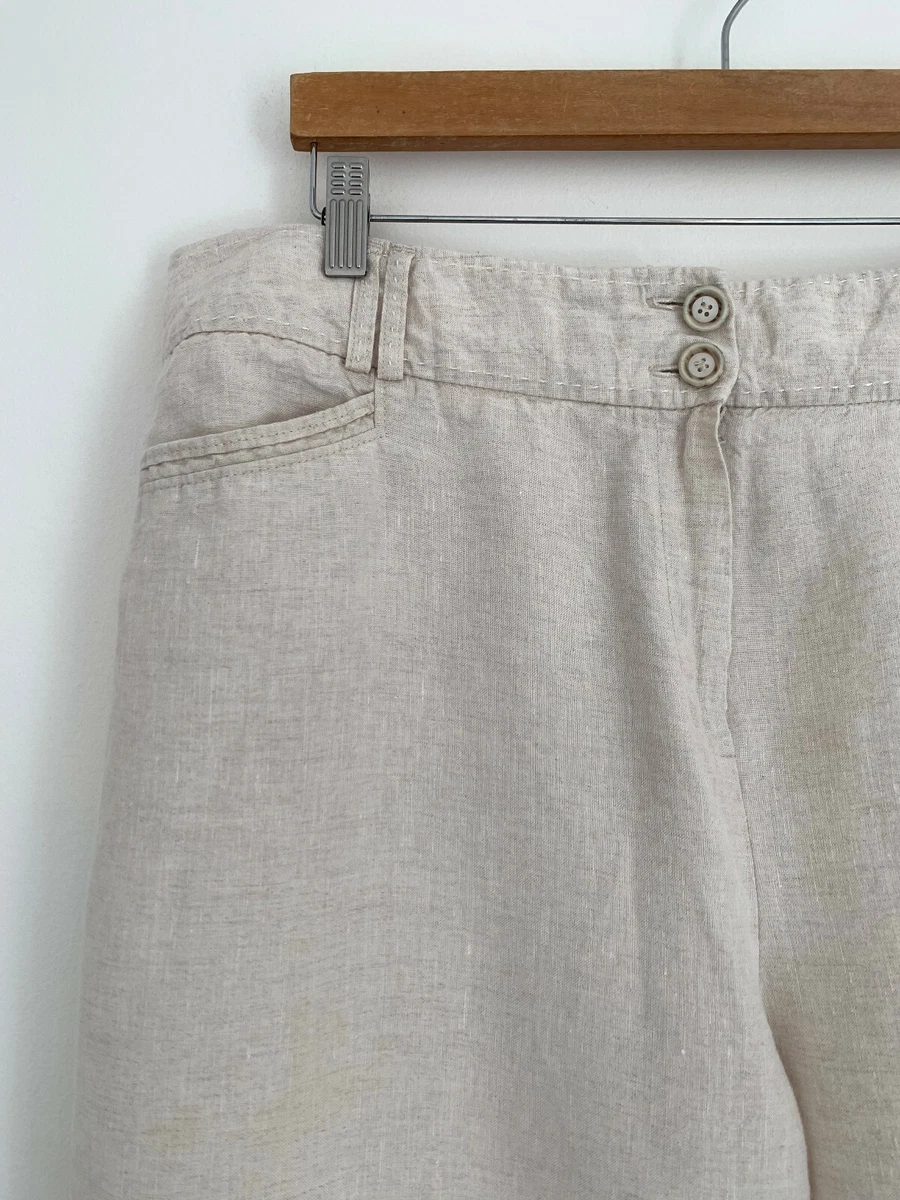 Linen trousers shop short length