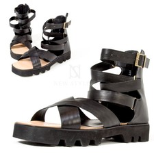 NewStylish Mens Fashion Zigzag thick outsole ankle sandals 