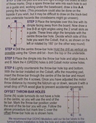 COBALT DCC Concepts - DCW-TMP2 Point Motor Installation Template Set + Plus Post - Picture 6 of 9