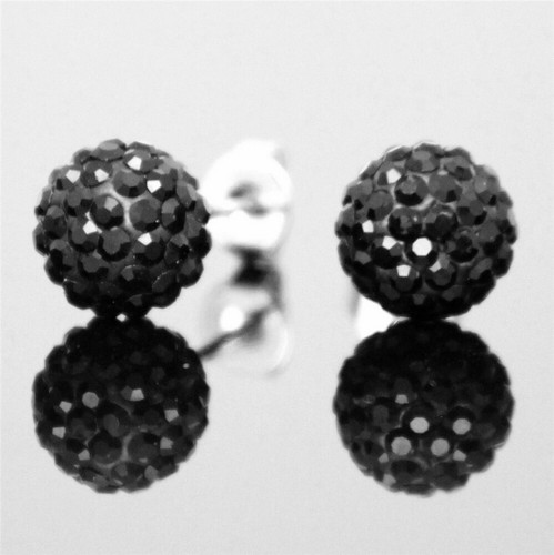 1 Paar Damen Frauen Kristall Discokugel Ohrstecker Schmetterling Rücken Stopper Ohrring 8 mm - Bild 2 von 15