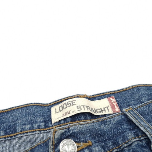 Levis 569 Jeans Loose Fit Straight Blue Men Rm5 Size W38 L28 - Picture 5 of 7