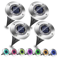 EXTRASTAR Solar Light for Outdoor Garden, Multicolor Solar Ground Lights with 8