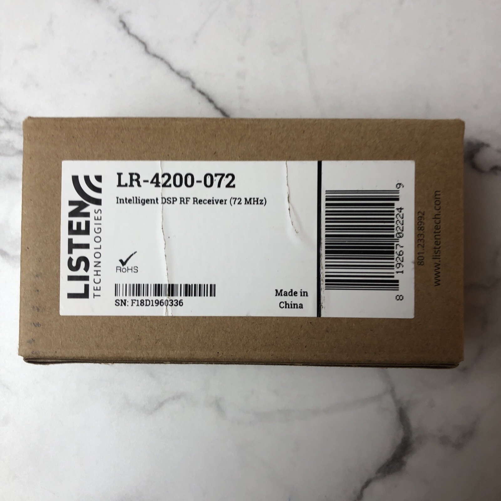 Listen Technologies LR4200072 Intelligent DSP RF Receiver 72 MHz