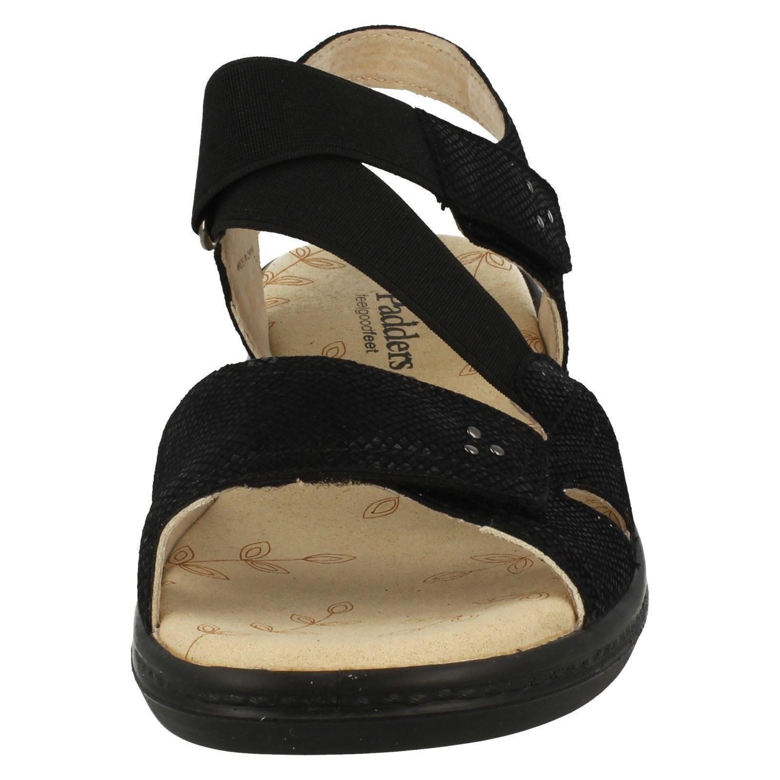 Ladies Black Reptile Open Toe Riptape Leather Padders Summer Summer Summer Sandals Louise e5b2f1 Ladies Black Reptile Open Toe Riptape Leather Padders Summer Summer Summer Sandals Louise e5b2f1