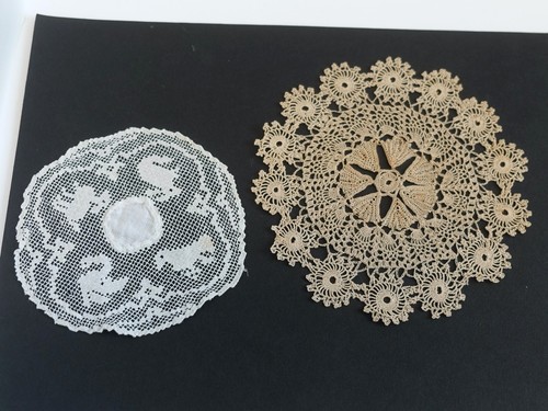 Lot of 5 Antique Doily Coaster Cottagecore Reticella Lace Filet Mary Card Bobbin - Picture 10 of 21