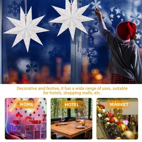 3PCS Christmas Paper Star Lantern, Lampshade 3D Paper Star Hanging Decoration... - Picture 4 of 9