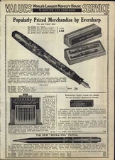 1938 PAPER AD Eversharp Fountain Pen Pencil Repeating Display One Shot Filler