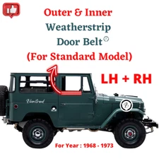 Set Toyota Land Cruiser FJ40 FJ45 (1968-1973) Weatherstrip Door Beltline Seal