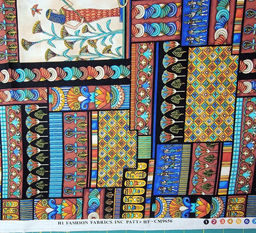10 3/4 YDS SELTENER FUND 4 VERSCHIEDENE STOFFE HI FASHION EQYPTIAN BAUMWOLLSTOFF - Bild 4 von 7