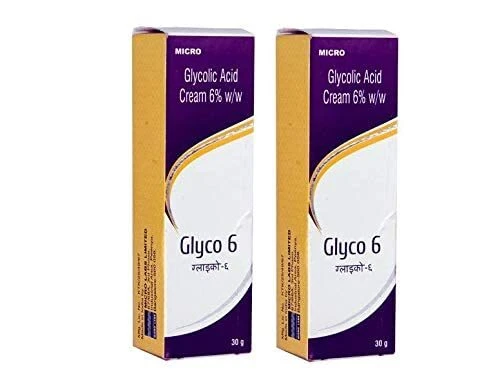 pack of 2 X Glyco 6 Glycolic Acid Cream for Dry Skin, Acne & Hyperpigmentation - Image 2 of 2