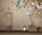 3D White Magnolia R22792 Wallpaper Wall Mural Self-adhesive Removable Luna