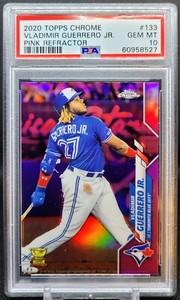2020 Topps Chrome Rookie Cup Pink Refractor VLADIMIR GUERRERO JR #133 PSA 10