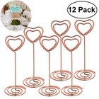 picture easel stand table numbers Golden Heart Shape Photo Holder Table Number