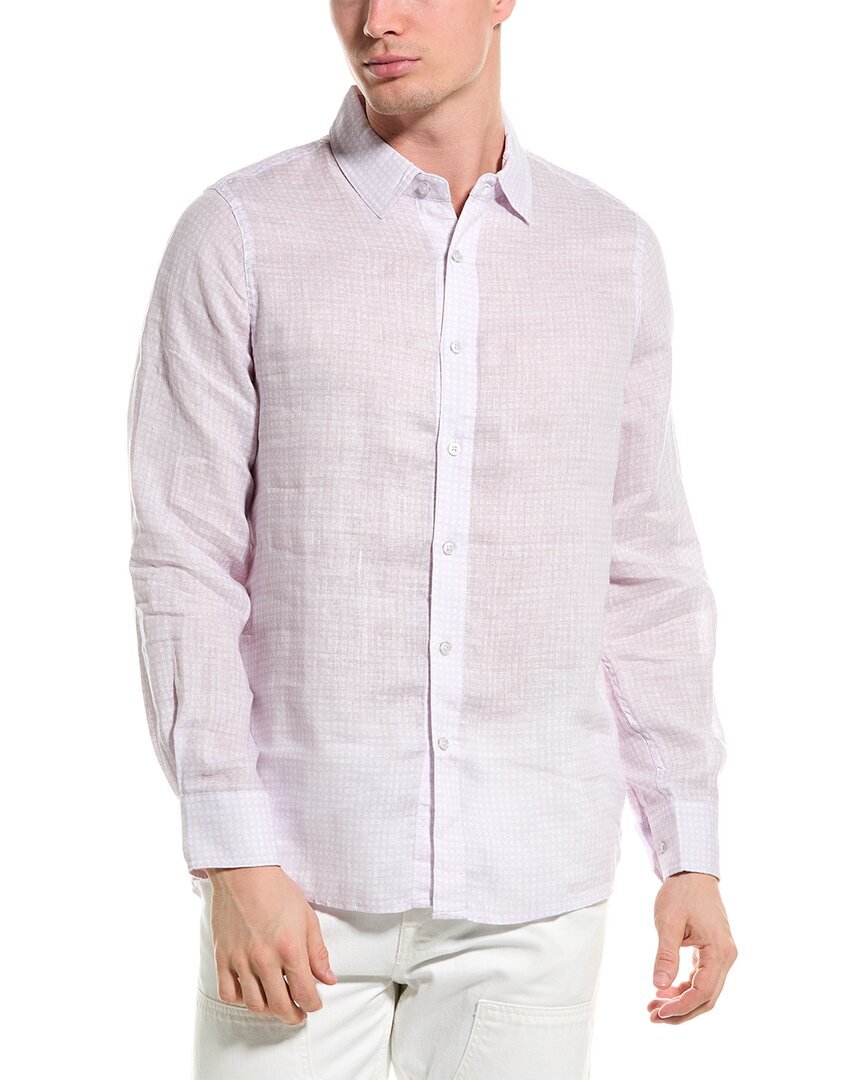 Мужская льняная рубашка с принтом Raffi Mini Dobby