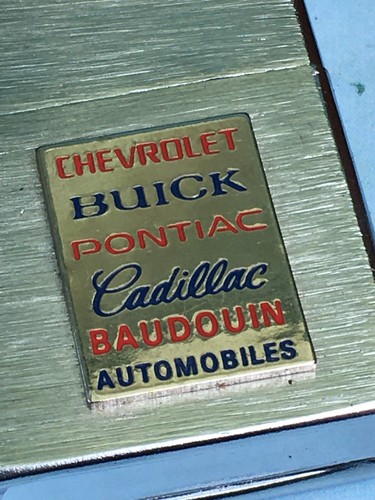 Vintage Briquet à Essence Publicitaire Baudoin Automobiles Chevrolet Buick ... - Foto 4 di 6