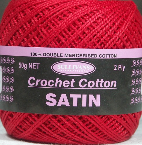 2ply 100% Double Mercerised Crochet Cotton Yarn SATIN Finish Sullivans Knitting - Picture 5 of 12