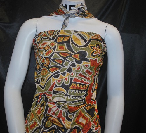 Modal 100% Knit Jersey Fabric Ecofriendly Multi Color Tribal flower Print 6oz - Imagen 7 de 10