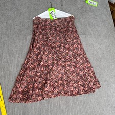 Vintage 80s Womens Wrap Skirt 30 Pink Floral Boho Chic Tie Waist Cottagecore
