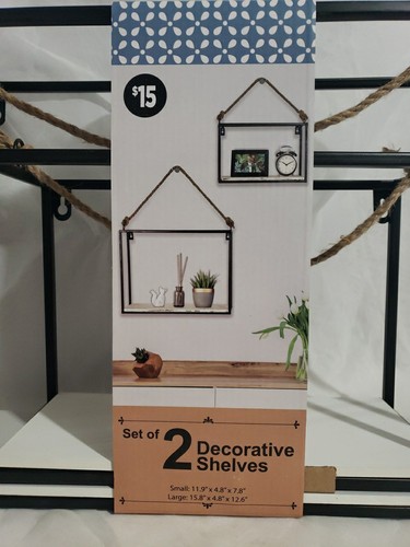 Set Of 2 Decorative Shelves Small & Large - Picture 2 of 5