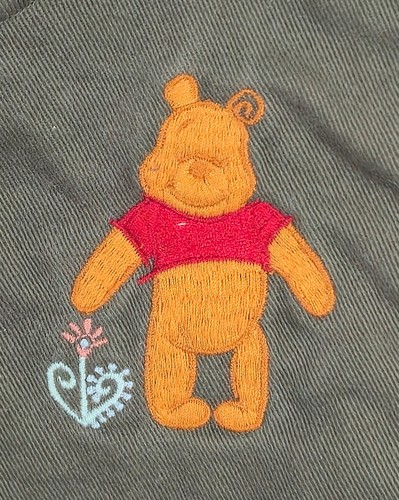 RARE VTG DISNEY STORE WINNIE THE POOH GIRLS 3T GREEN SLEEVELESS JUMPER DRESS EVC - Picture 3 of 7