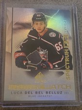 2024-25 SP Authentic Future Watch Luca Del Bel Belluz Spectrum FX  Blue Jackets 