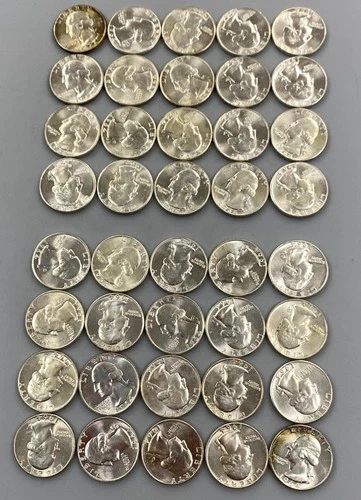 40 1964 P BU US 90% Silver Washington 25c L24079