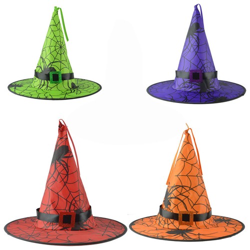 Halloween LED Leuchtender Hexenhut Kinderkostüm Hängende leuchtende Kappe Dekor - Bild 6 von 14