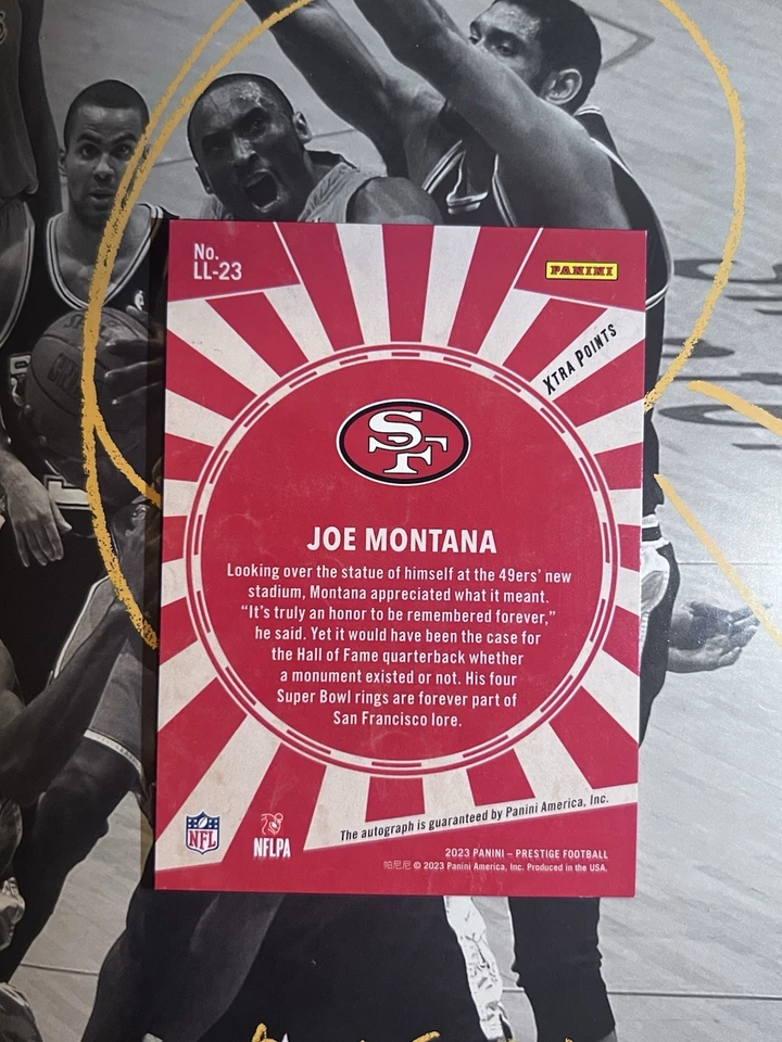 Joe Montana AUTO /5 🔥 2023 Prestige ON-CARD AUTOGRAPH SSP HOF GOAT 49ers - Image 2 of 2