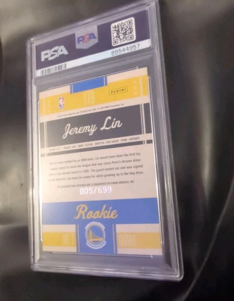 Panini Classics Jeremy Lin 2010 RC automático PSA 10 gemas como nuevo Foto 4 de 4