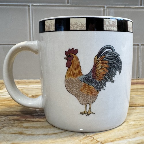 Set 6 tazzine caffè gallo ceramica Gibson bianco marrone casale casetta - Foto 5 di 18