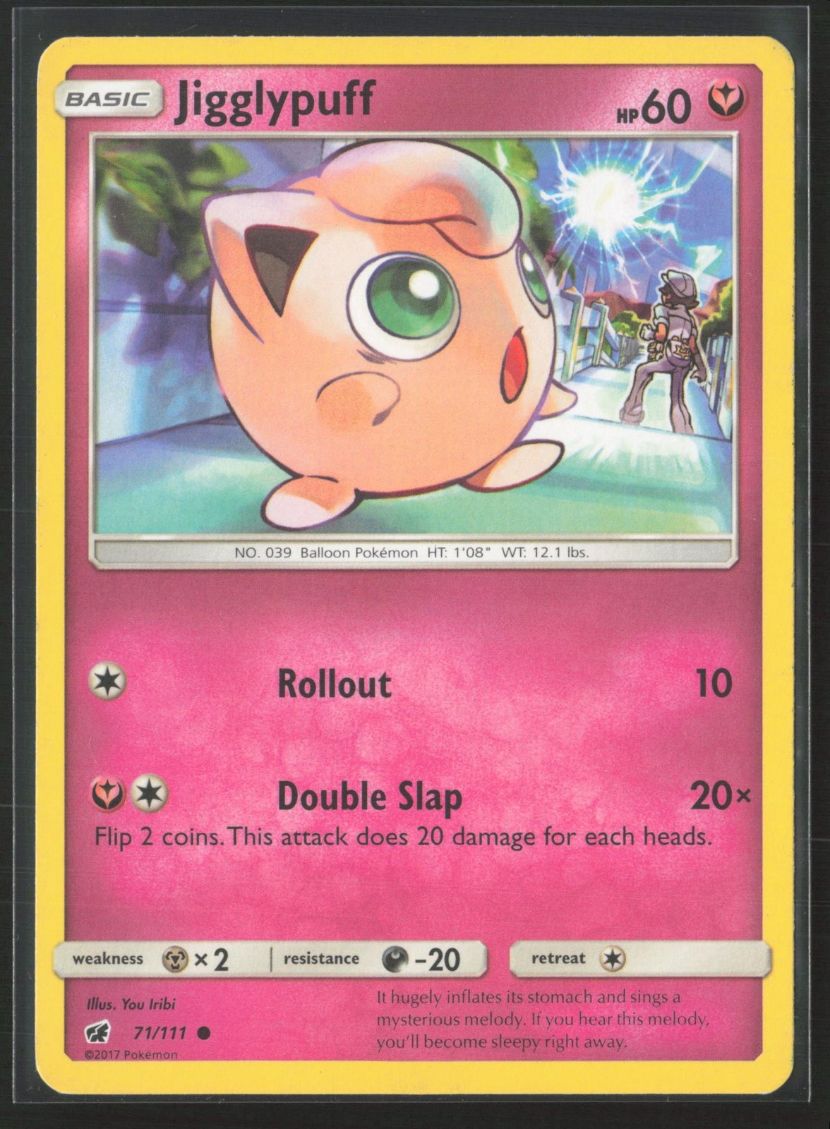 Jigglypuff 71/111 Common Crimson Invasion Pokemon Moderately Played