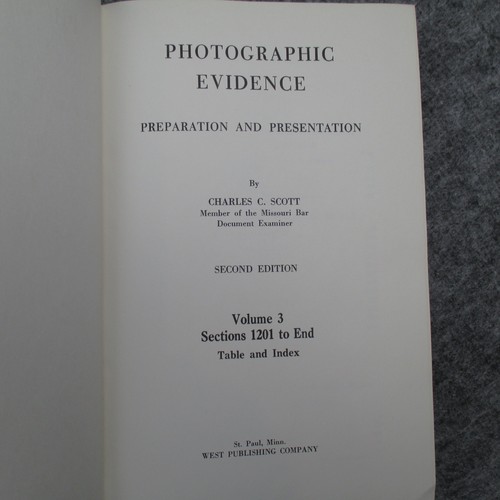 Vintage Photographic Evidence Scott Law Book Set 3 Volumes 1969 Hardcover - Picture 6 of 9