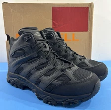 NIB 9.5 WIDE MERRELL MENS MOAB 3 TACTICAL MID WATERPROOF BOOTS J003911W BLACK