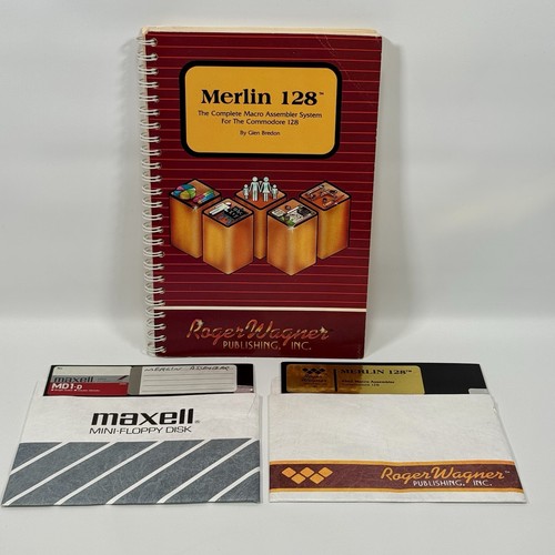 Merlin 128 Macro Assembler for the Commodore 128 5.25” Floppy Disk w Manual Copy