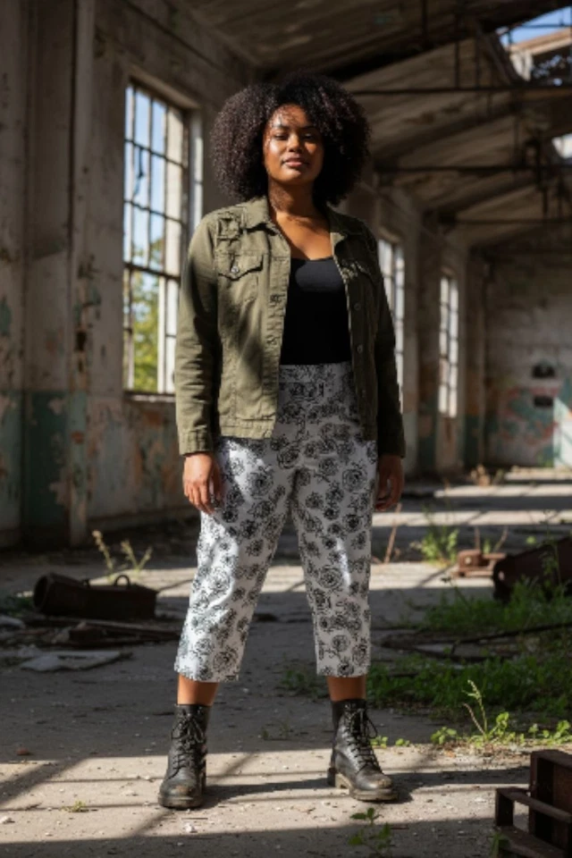 Pantalones capri Hearts of Palm Flowered Foto 2 de 4