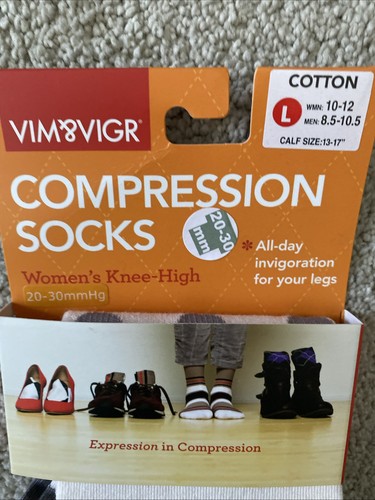 VIM & VIGR Large Kompressionsstrümpfe Polka Dots Damen kniehoch NEU - Bild 9 von 12