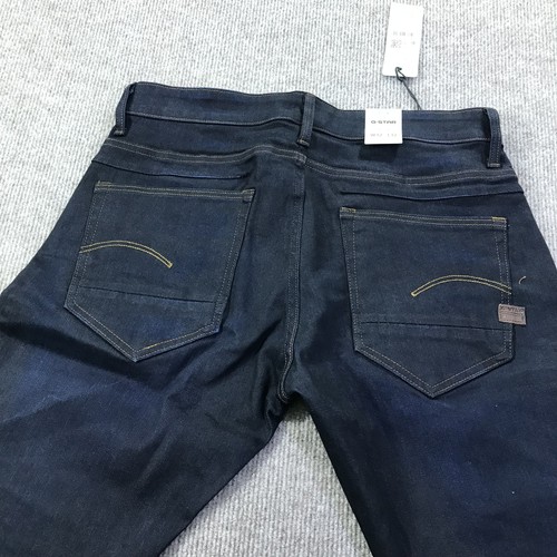 G-Star RAW D-Staq 5 Pocket Slim Jeans Mens 32x32 Dark Blue Stretch Denim DK Aged - Picture 15 of 18