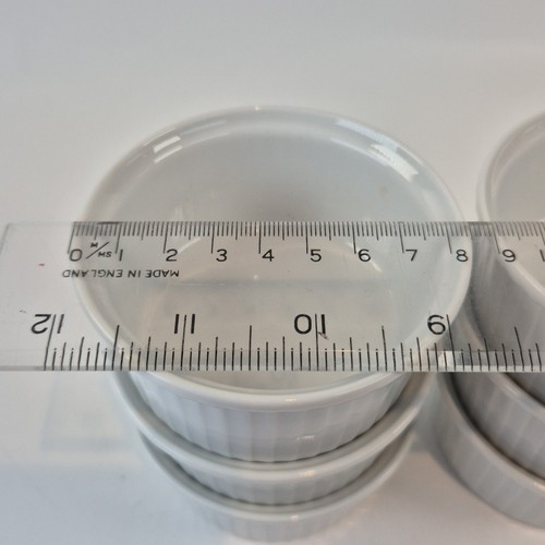 Apilco Pillivuyt Auflaufförmchen x12 weiß Keramik 7,5 cm x 3,5 cm Made in France - Bild 4 von 10