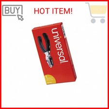 Universal Eight-Sheet Handheld One-Hole Punch, 1/4" Holes, Metal with Rubber Gri