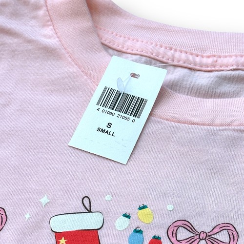 2025 Disney WDW Schleife Schleife Mickey & Friends Urlaub Weihnachten rosa Shirt Small - Bild 5 von 5