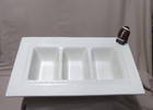 NORA FLEMING Pearl Dot 3 Compartment Serving Dish 14.5” X 8.5” X 2.5” w/Football