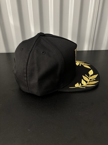 RHUDE Podium 5 Panel Snapback Mütze schwarz/gold Stickerei-Neu mit Etikett - Bild 2 von 6