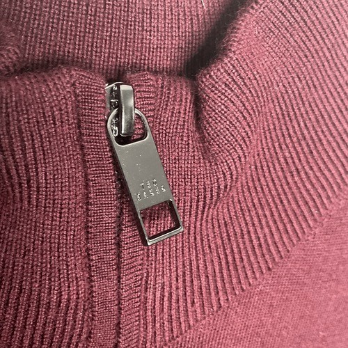 Ted Baker Burgundy Long Sleeve 1/2 Zip MockNeck Sweater Men Size XL - Picture 2 of 10