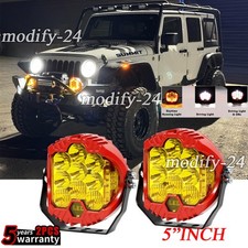 357 Round Led Work Light Spot Flood Pods Suv Driving Truck Off Road Fog Lamps