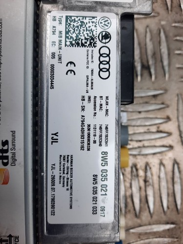 Audi A4 (B9) 2017 navegación por satélite unidad principal 8W5035021 - Imagen 8 de 12